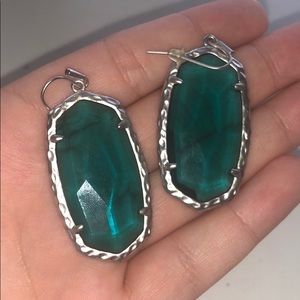 Kendra Scott Jewelry - Teal and silver Danielle Kendra Scott earrings Kendra Scott Jewelry - Teal and silver Danielle Kendra Scott earrings